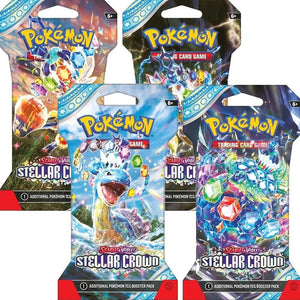 Stellar Crown Sleeved Booster Pack Art Bundle Set of 4