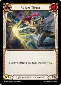 Valiant Thrust (Yellow) (ASB024) [Armory Deck Boltyn]