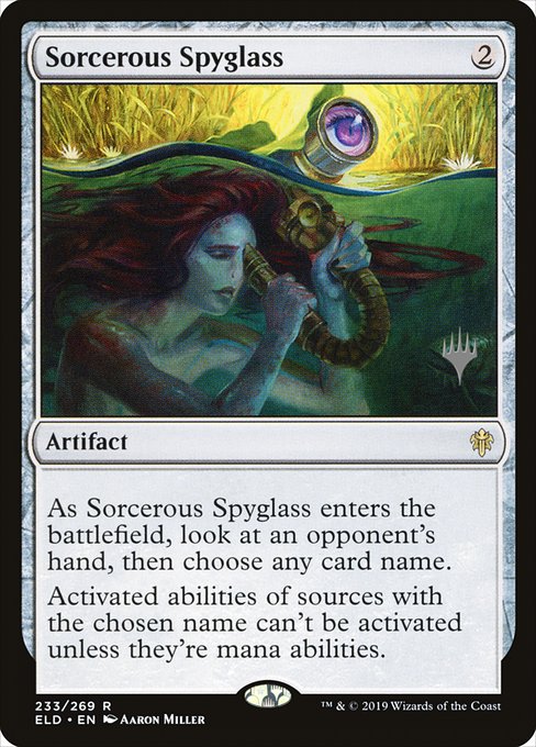 Sorcerous Spyglass (233p) [Throne of Eldraine Promos]