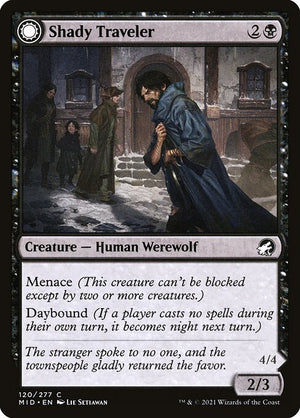 Shady Traveler // Stalking Predator (120) [Innistrad: Midnight Hunt]