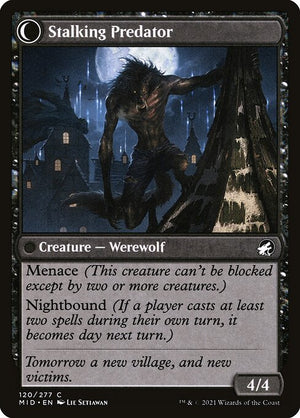 Shady Traveler // Stalking Predator (120) [Innistrad: Midnight Hunt] Reverse