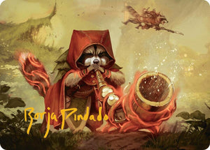 Raccoon Rallier Art Card (Gold-Stamped Signature) (20) [Bloomburrow Art Series]