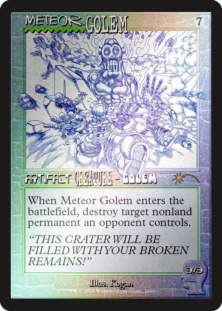 Meteor Golem (1660) (Rainbow Foil) [Secret Lair Drop]