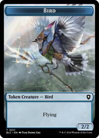 Bird (0011) // Shark Double-Sided Token (11 // 16) [Bloomburrow Commander]
