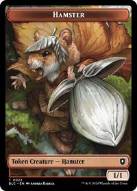 Hamster // City's Blessing Double-Sided Token (22 // 40) [Bloomburrow Commander]