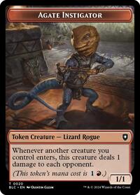 Agate Instigator // Rabbit Double-Sided Token (20 // 3) [Bloomburrow Commander]