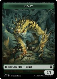 Beast (0024) // Treasure Double-Sided Token (24 // 29) [Bloomburrow Commander]