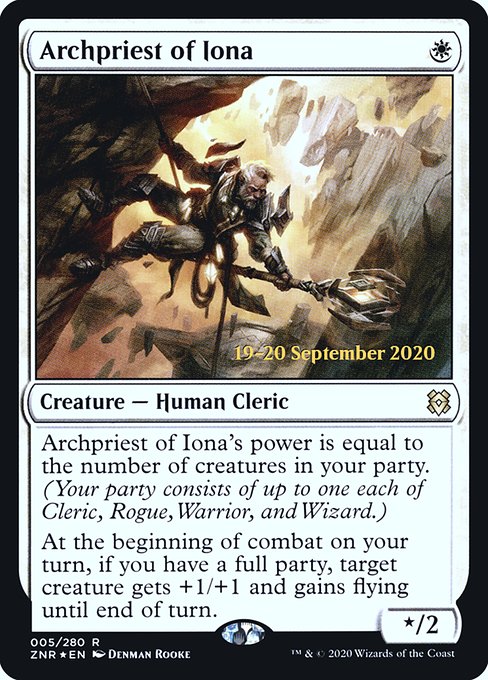 Archpriest of Iona (5s) [Zendikar Rising Promos]