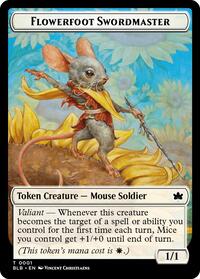Flowerfoot Swordmaster Token (1) [Bloomburrow]