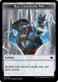 Emblem - Ral, Crackling Wit // Bushy Bodyguard Double-Sided Token (30 // 20) [Bloomburrow]
