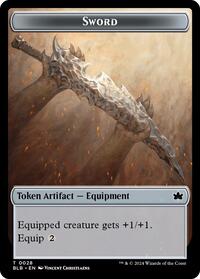 Sword // Manifold Mouse Double-Sided Token (28 // 18) [Bloomburrow]