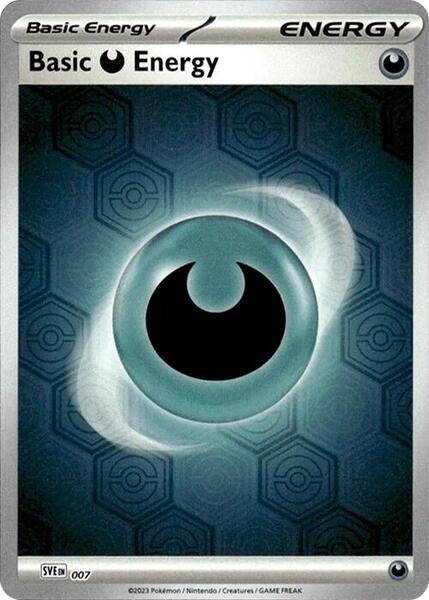 Basic Darkness Energy (Reverse Holofoil) (7) [SV Shrouded Fable]