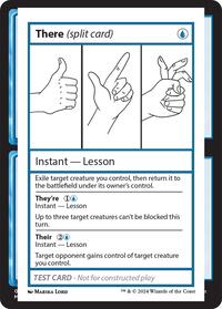 There (split card) [Mystery Booster 2 Playtest Cards]
