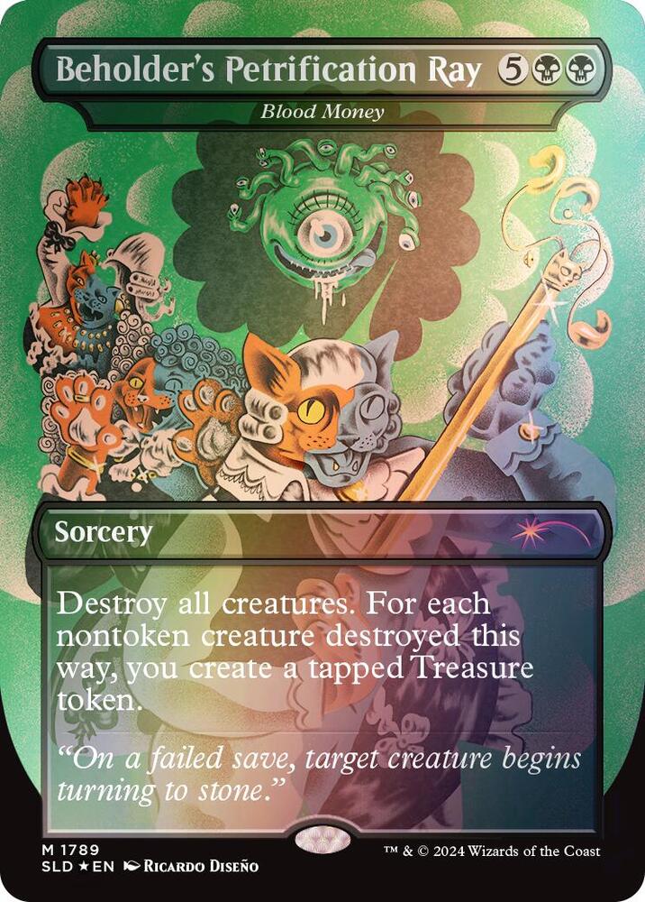 Beholder's Petrification Ray - Blood Money (Rainbow Foil) (1789) [Secret Lair Drop]