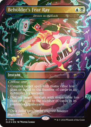 Beholder's Fear Ray - Drown in the Loch (Rainbow Foil) (1790) [Secret Lair Drop]