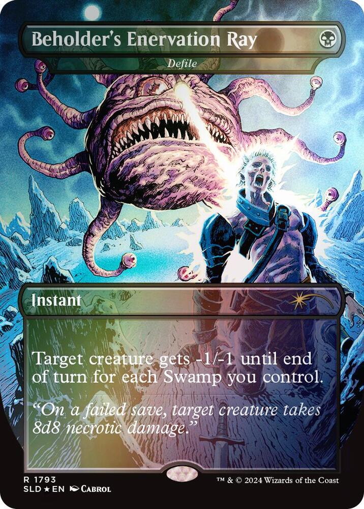 Beholder's Enervation Ray - Defile (Rainbow Foil) (1793) [Secret Lair Drop]
