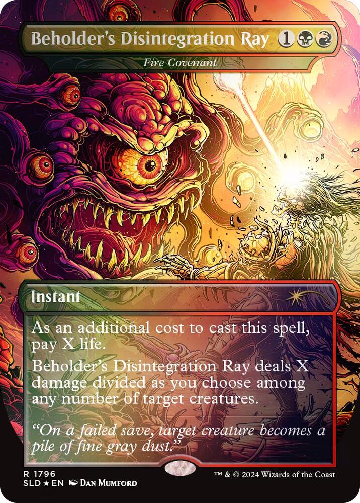 Beholder's Disintegration Ray - Fire Covenant (Rainbow Foil) (1796) [Secret Lair Drop]
