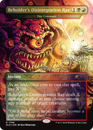 Beholder's Disintegration Ray - Fire Covenant (Rainbow Foil) (1796) [Secret Lair Drop]