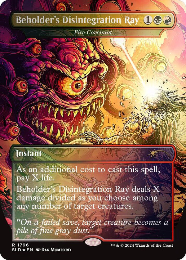 Beholder's Disintegration Ray - Fire Covenant (Rainbow Foil) (1796) [Secret Lair Drop]