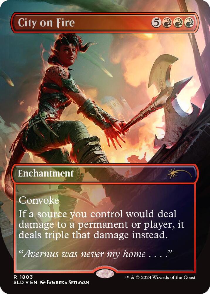 City on Fire (Rainbow Foil) (1803) [Secret Lair Drop]
