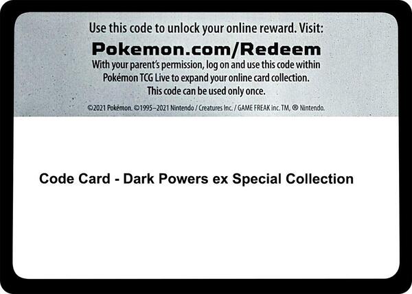 Code Card - Dark Powers ex Special Collection [Miscellaneous Cards and Products]