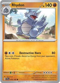 Rhydon (075/142) [SV07 Stellar Crown]
