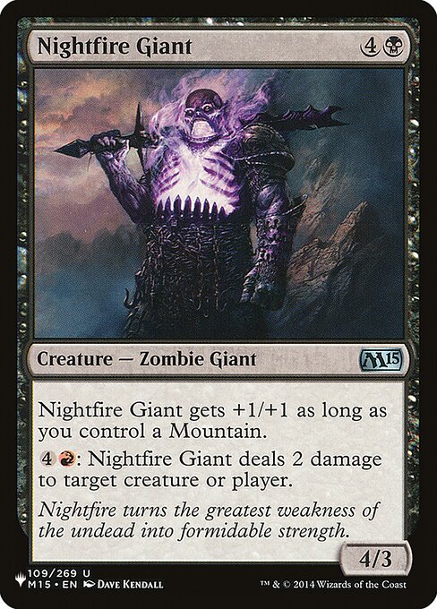 Nightfire Giant (M15-109) [The List]