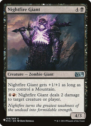 Nightfire Giant (M15-109) [The List]