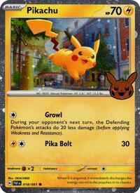 Pikachu - 018/091 (Cosmos Holo) (018/091) [Trick or Trade BOOster Bundle 2024]