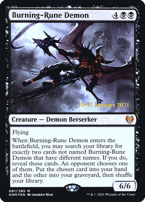 Burning-Rune Demon (81s) [Kaldheim Promos]