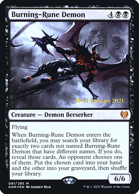 Burning-Rune Demon (81s) [Kaldheim Promos]