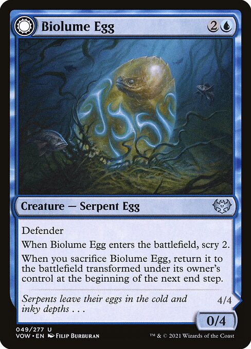 Biolume Egg // Biolume Serpent (49) [Innistrad: Crimson Vow]