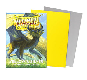 Dragon Shield Yellow & Silver Matte Dual Sleeves