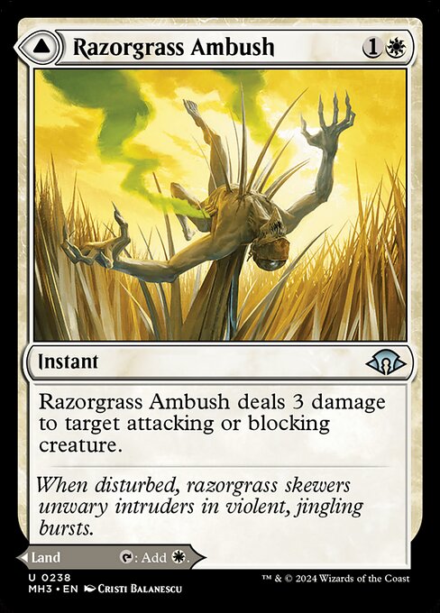Razorgrass Ambush // Razorgrass Field (238) [Modern Horizons 3]