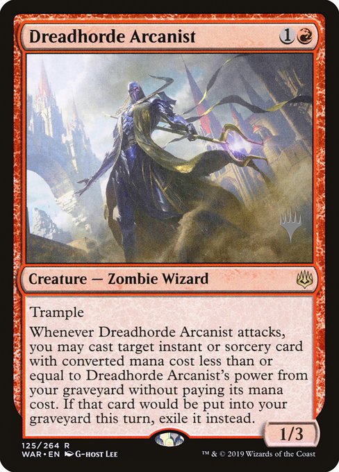 Dreadhorde Arcanist (125p) [War of the Spark Promos]