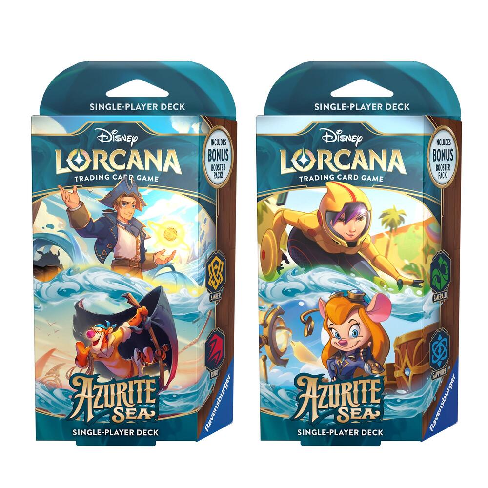 Disney Lorcana Azurite Sea Starter Deck Set of 2