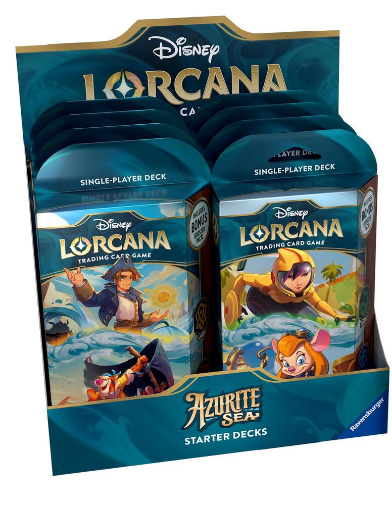 Disney Lorcana Azurite Sea Starter Deck Display