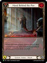 Hand Behind the Pen (Extended Art) - FAB271 (FAB271) [Flesh and Blood Promo Cards]