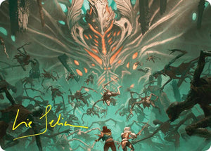 Valgavoth's Onslaught Art Card (Gold-Stamped Signature) (16) [Duskmourn: House of Horror Art Series]