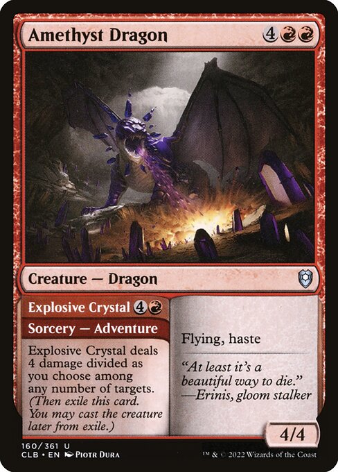 Amethyst Dragon // Explosive Crystal (160) [Commander Legends: Battle for Baldur's Gate]