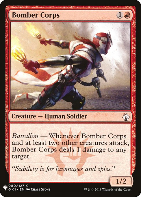 Bomber Corps (GK1-80) [The List]