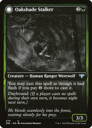 Oakshade Stalker // Moonlit Ambusher (479) [Innistrad: Double Feature]