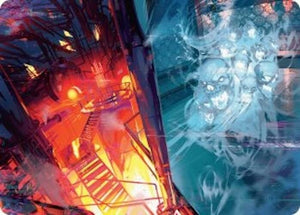 Roaring Furnace // Steaming Sauna Art Card (37) [Duskmourn: House of Horror Art Series]