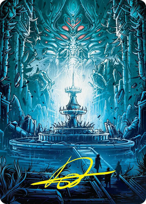 Island Art Card (Gold-Stamped Signature) (28) [Duskmourn: House of Horror Art Series]