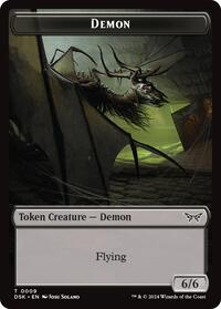 Demon // Manifest Double-Sided Token (9 // 18) [Duskmourn: House of Horror]
