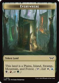 Everywhere // Manifest Double-Sided Token (16 // 18) [Duskmourn: House of Horror]