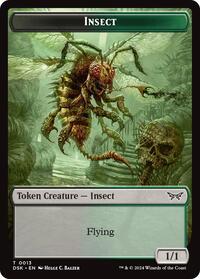Insect (0013) // Manifest Double-Sided Token (13 // 18) [Duskmourn: House of Horror]