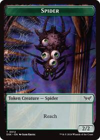 Spider // Manifest Double-Sided Token (12 // 18) [Duskmourn: House of Horror]