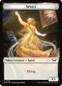 Spirit (0006) // Manifest Double-Sided Token (6 // 18) [Duskmourn: House of Horror]