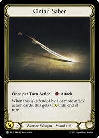 Cintari Saber - FAB185 (FAB185) [Flesh and Blood Promo Cards]
